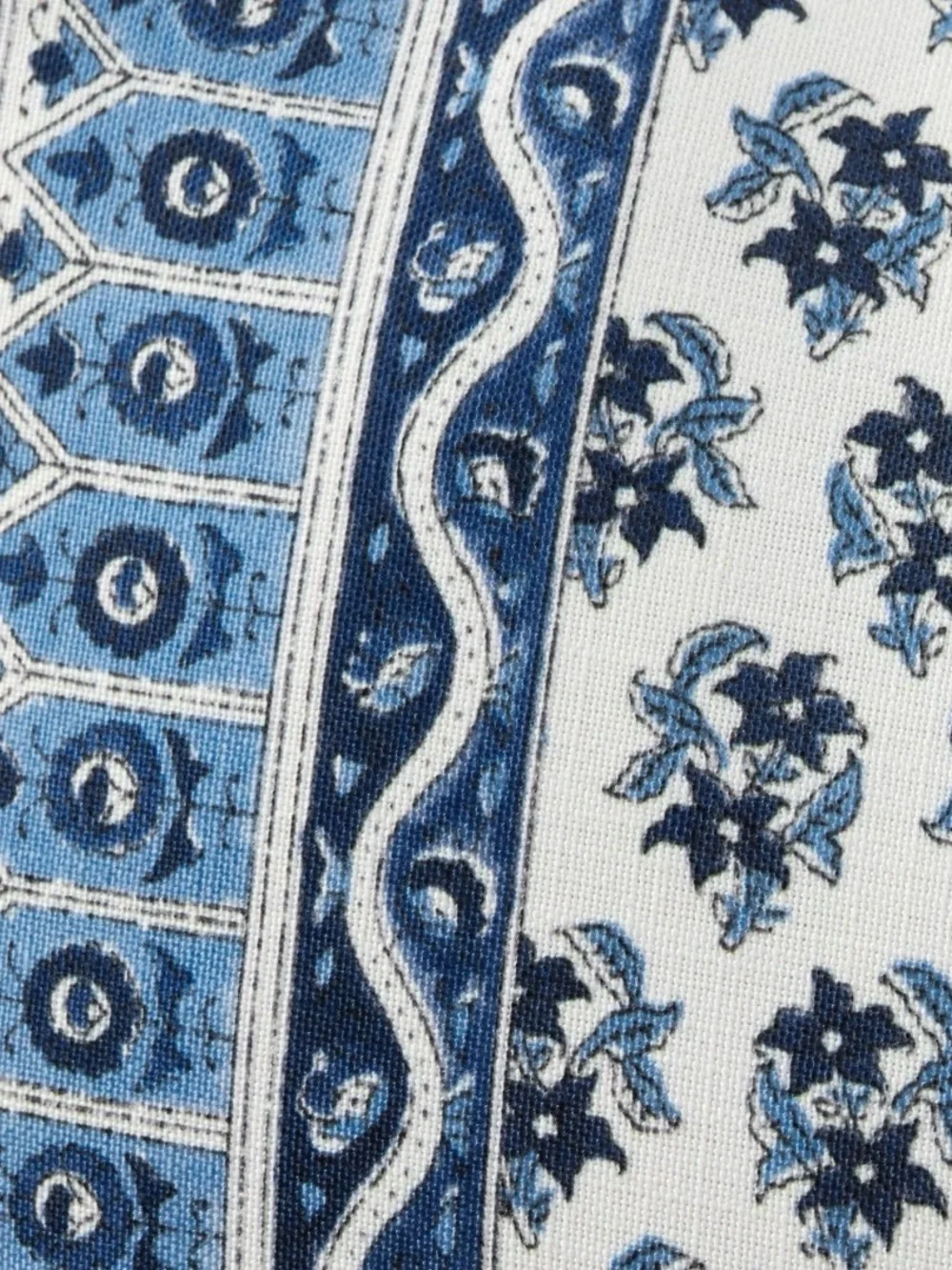 Pottery Barn Ishani Outdoor Lumbar Pillow, Blue Multi Floral
